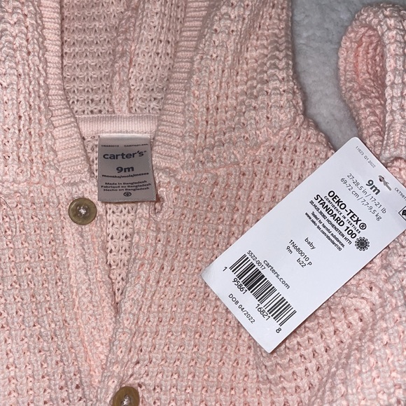 Carters 9 month hooded sweater - Picture 2 of 2